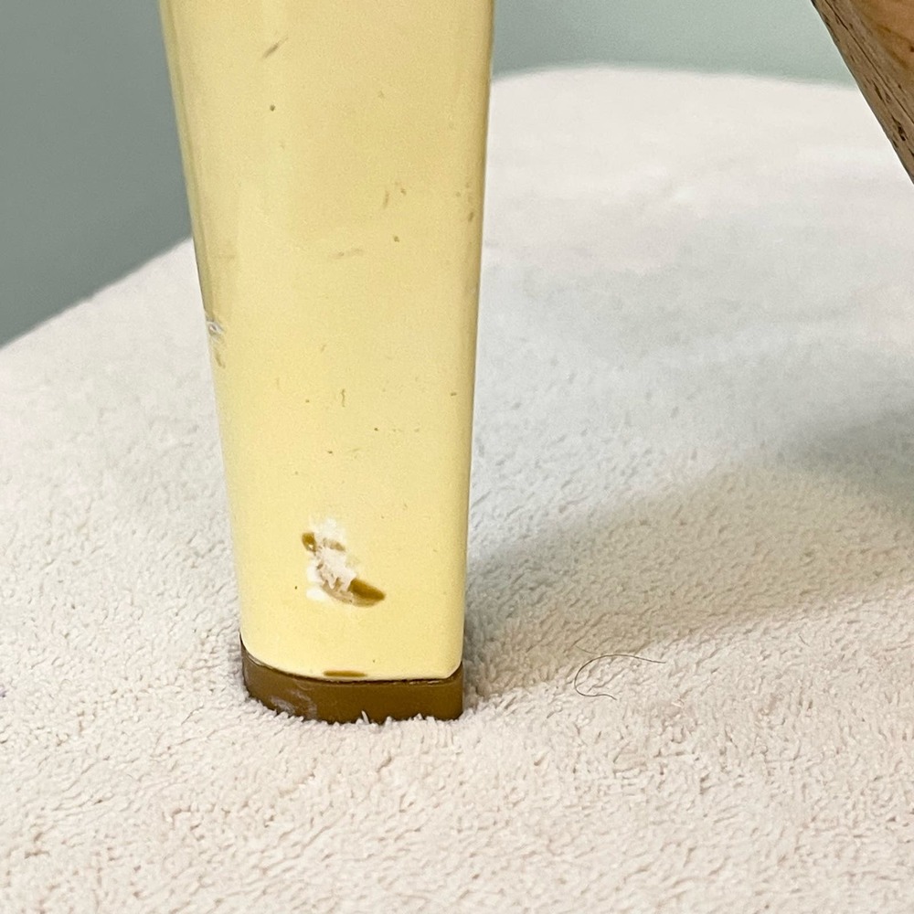 PRADA Women's Yellow Leather Ankle Strap Cork High Heels Sandal Size 36.5 - Picture 10 of 16